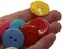 15 24mm Mixed Color Flat Round Plastic Two Hole Buttons